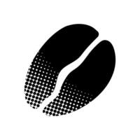 coffee beans black hand drawn icon in halftone texture single vector