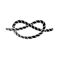 rope knot black hand drawn icon in halftone texture square vector