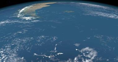 Cape Horn in planet earth, aerial view from outer space video