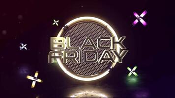 Black Friday Sale Animation, Glowing Neon Light Effect, 2D Sale Promotion, 4K Resolution, Neon Promo Animation, Special Offer, Sale Advertisement Animation video