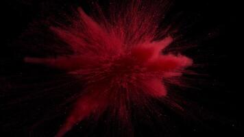 Red Powder Explosion on Black Background, 2D Animation, 4K Motion Background, Dynamic Visual Effects, Vibrant Explosion video