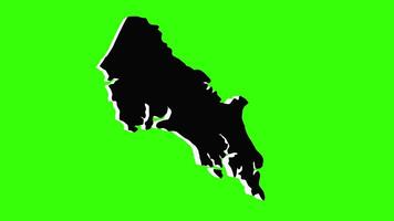 green screen icon map of Somerset County in Maryland video