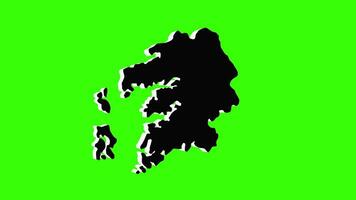 screen 3d icon map of Somerset County in Maryland video