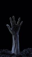 Zombie Hand Emerging from the Ground with Alpha Channel video