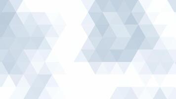 Blue white triangle mosaic gradient abstract geometric corporate background, seamless looping animation video