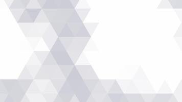 Minimalist white seamless looping animation background, simple elegant abstract geometric triangle corporate backdrop video
