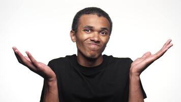 Young Man Shrugging with a Confused Expression video