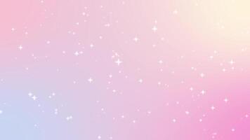 Cute pastel colorful tiny sparkling star animation, gradient magical modern background video