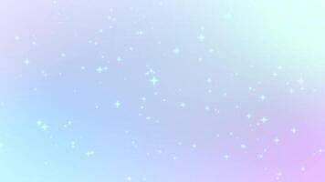 Pastel gradient magical floating sparkling stars fantasy calm bright background animation video