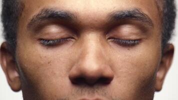 Close-Up of Closed Eyes and Relaxed Expression video