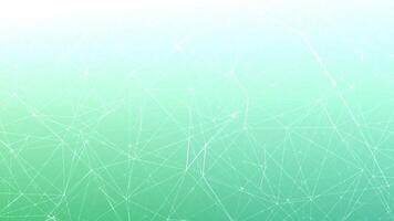 Floating bright mint green connection web white gradient abstract geometric futuristic plexus polygonal background animation video