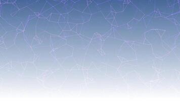 Bright light blue abstract geometric plexus connection web, network motion graphic, falling polygons pastel background animation video
