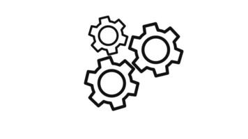 Business Development Icon Animation Version Lineart Icon Gear Loop for Branding, Ads, Social Media, Website etc video