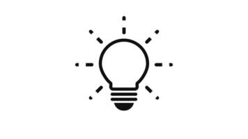 Lamp Icon Animation Version Lineart Icon Idea for Branding, Ads, Social Media, Website etc video
