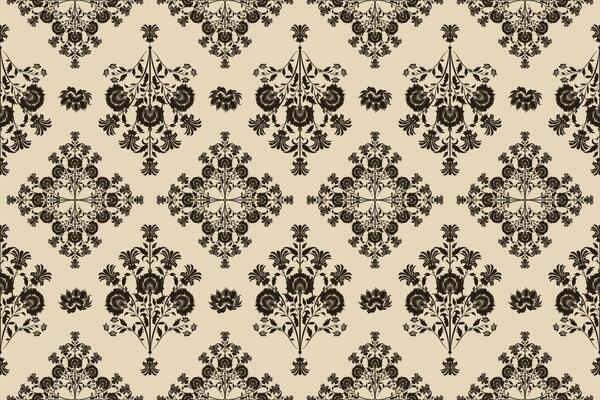 Motifs African boho paisley Floral Ikat pattern embroidery border.