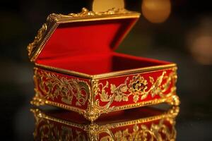 luxurious and opulent The box is placed photo