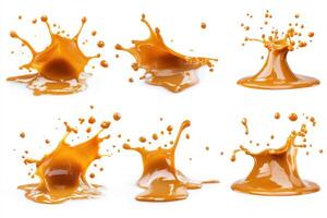 Elegant Golden Oil Splashes for Creative Projects photo
