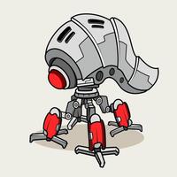 Futuristic Cartoon robotic projects Electronic equipment and humanoid animation concept isolated vector