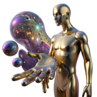 magnificent traditional A Solitary Human Figure Composed Entirely premium png