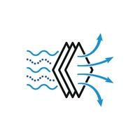 Air Purifier and Air Filter Line Icons. Solid Particle Filter, Dust Cleaner, HEPA Filtration, Allergen Remover vector