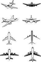 Skybound Shadows The Art of Airplane Silhouettes vector