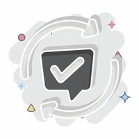 Icon Comments. related to Speech symbol. comic style. design editable vector