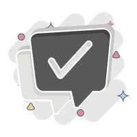 Icon Chat. related to Speech symbol. comic style. design editable 1 1 vector