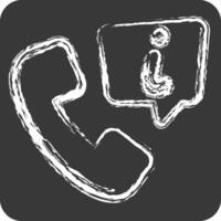 Icon Info Line. related to Speech symbol. chalk Style. design editable vector