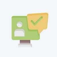 Icon Chat. related to Speech symbol. flat style. design editable vector