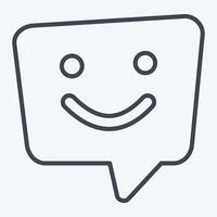 Icon Positive Massage. related to Speech symbol. line style. design editable vector