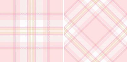Soft pink plaid textures. Elegant seamless checkered patterns, perfect for fabrics, backgrounds, digital design. Use for spring, baby items, more vector
