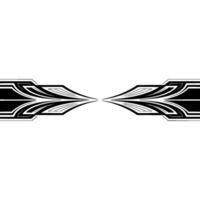 Geometric Symmetry in Black and White Abstract Element vector