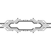 Abstract Circuit Board Frame on Light Grey Background vector