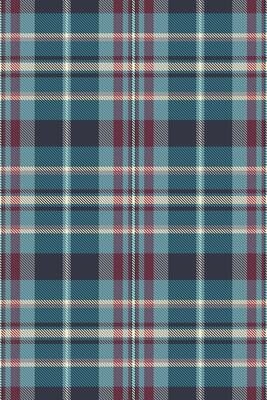 Elegant teal, burgundy, and cream plaid pattern. Versatile design ideal for textile projects, website backgrounds, or fashion apparel. Classic woven texture evokes feelings of warmth and tradition.