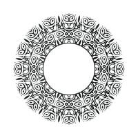 Flat decorative round lines border background. vector