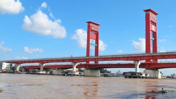 Ampera Bridge is a vertical-lift bridge in the city of Palembang, South Sumatra, Indonesia. photo