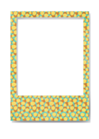 A square frame with a pattern of yellow and blue dots png