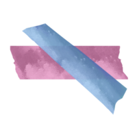 Washi tape or duck tape on transparent background for journaling, stick, border or frame. png