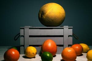 Melon and Citrus Fruits Display photo