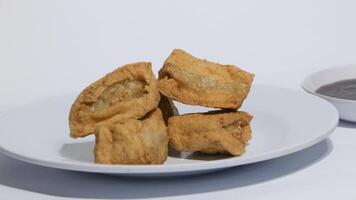 Tahu Bakso, traditional food from indonesia. Made from tofu or tahu wich filled meatballs. Asian culinary tofu meatballs photo