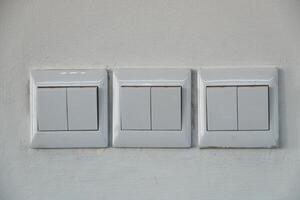 Hotel open room card system with light switch white wall. Horizontal photo