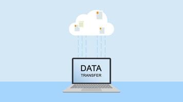 nuvem Informática transferir arquivos a partir de computador animação video