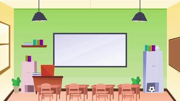 Empty school class background video