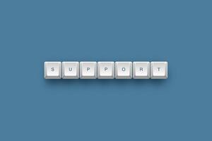 support text on a 3d keyboard button with shadow concept series 1832 photo