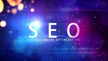 SEO Search Engine Optimization text animatio cinematic title background video