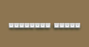 External links text on a 3d keyboard button with shadow concept series photo