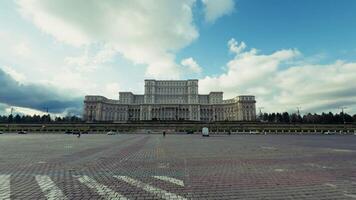 Palace Of Parliament In Romania Under Cloudy Sky video