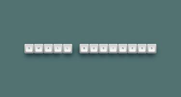 small business text on a 3d keyboard button with shadow concept series 1917 photo