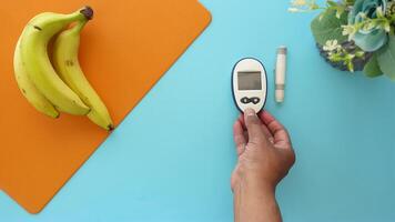 diabetic measurement tools on a color background video