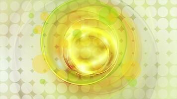 Abstract yellow and green circles video